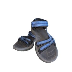 Teva Womens Outdoor Sandals‎ Size 5.5 Blue Black Adjustable Straps